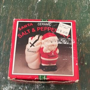 Santa Salt & Pepper Shakers - Red and White